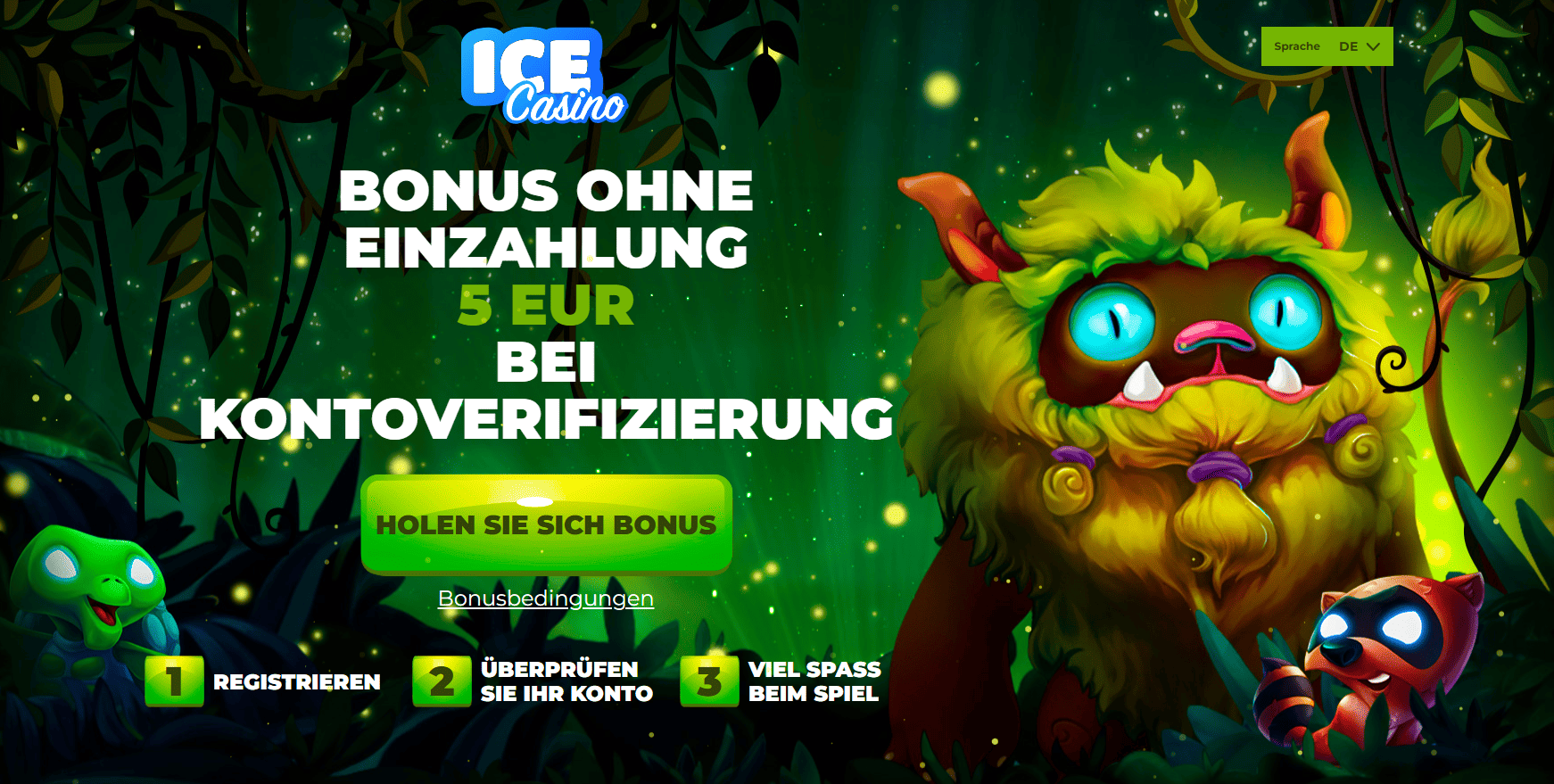 Ice Casino – 5€ Bonus ohne Einzahlung Screenshot